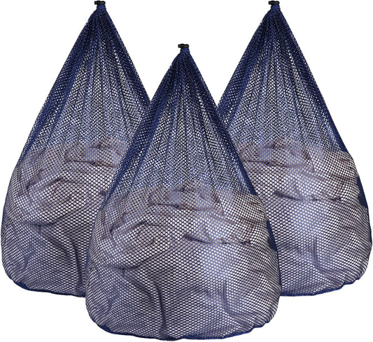 3Pcs Mesh Laundry Bags Washing Machine Mesh Wash Bags Jumbo for Delicates Clothes,Bed Linen,Toys