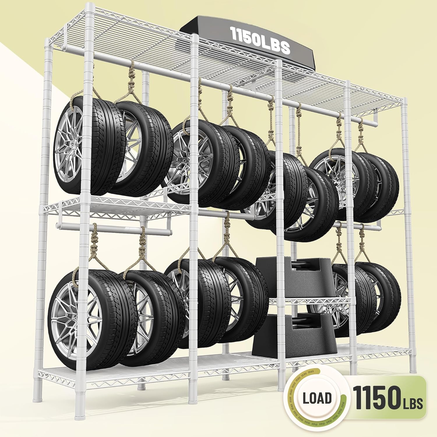 Raybee Heavy Duty Clothes Rack for Hanging Clothes,Clothing Rack with Shelves, Adjustable,76" W x