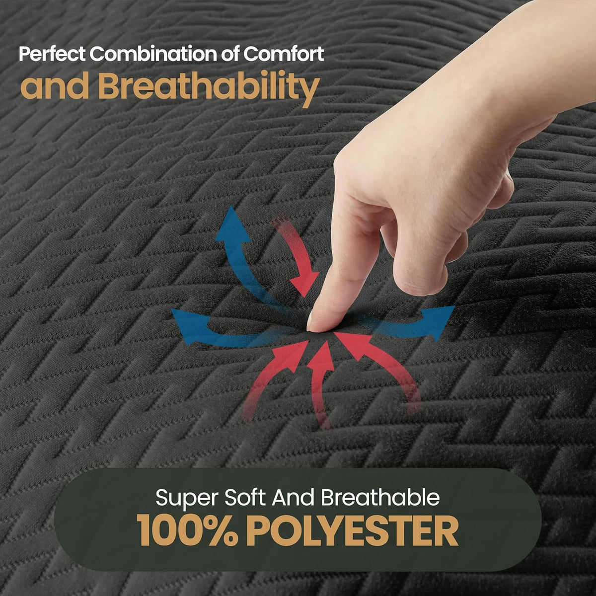 Utopia Bedding Waterproof Mattress Protector Full Size (Gray), Premium 3D Air Soft Fabric Mattress