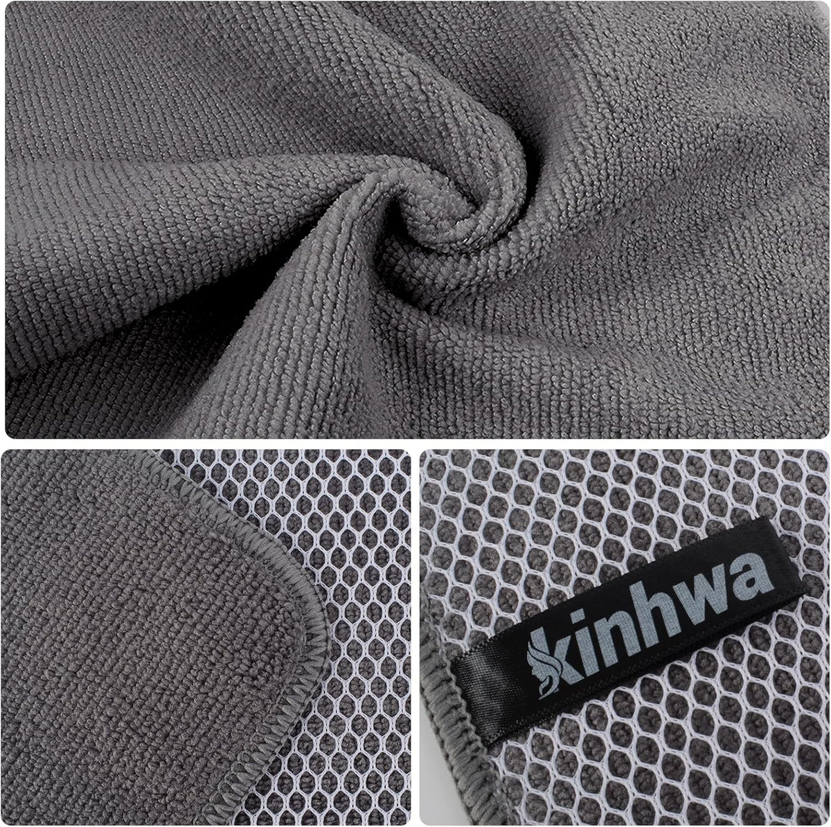 KinHwa Kitchen Washcloths for Dishes Absorbent Microfiber Dish Cloths Quick Dry Dish Rags with Poly