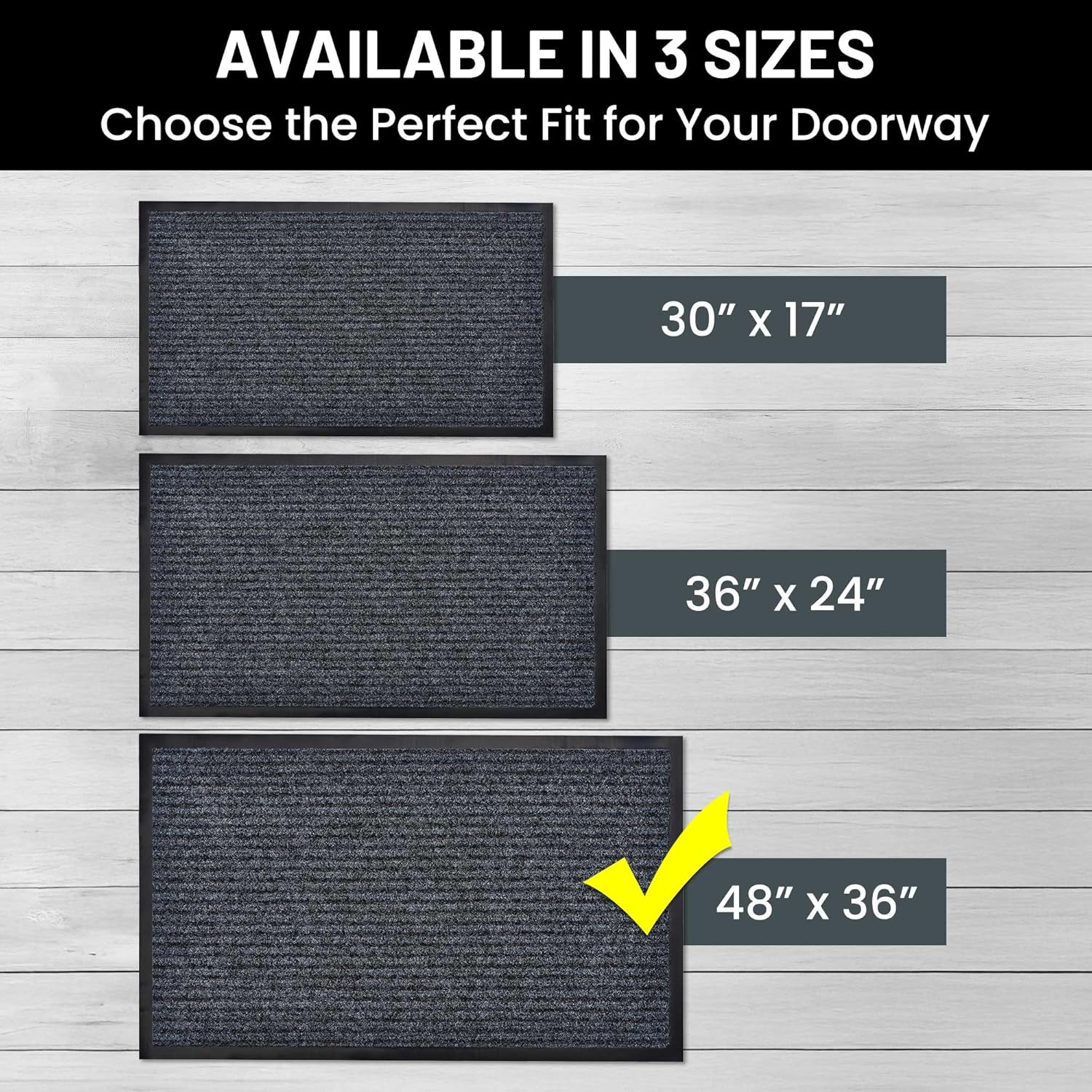 Sierra Concepts Front Door Mat X-Large Welcome Floor Mats - Entryway Indoor Outdoor Entrance