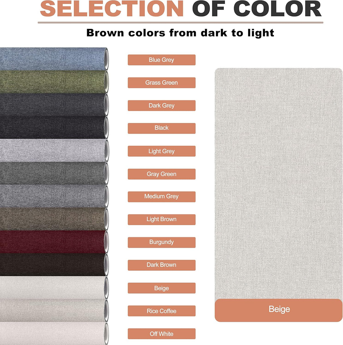 Fine Linen Fabric Patches, Self-Adhesive, Extra Large 12x40 Inch, Multi Color, for Sofa & Clothes