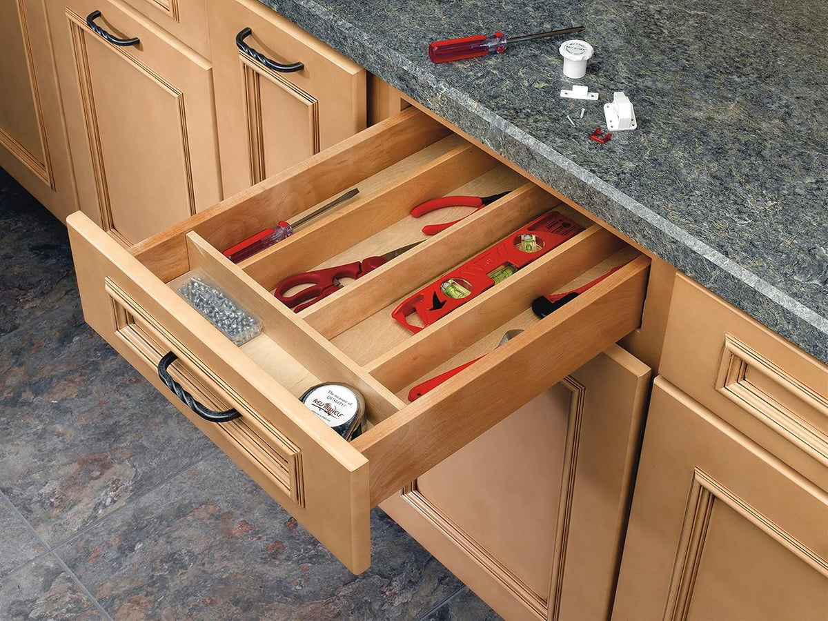 Rev-A-Shelf Trim-to-Fit Silverware Drawer Organizer for Kitchen Utensils, Cutlery Cabinet Storage