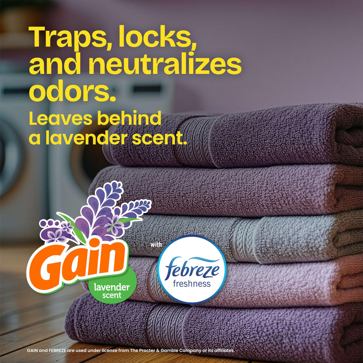 Glad ForceFlex Tall Kitchen Trash Bags, 13 Gal, Gain Lavender with Febreze, 110 Ct (Pack May Vary)