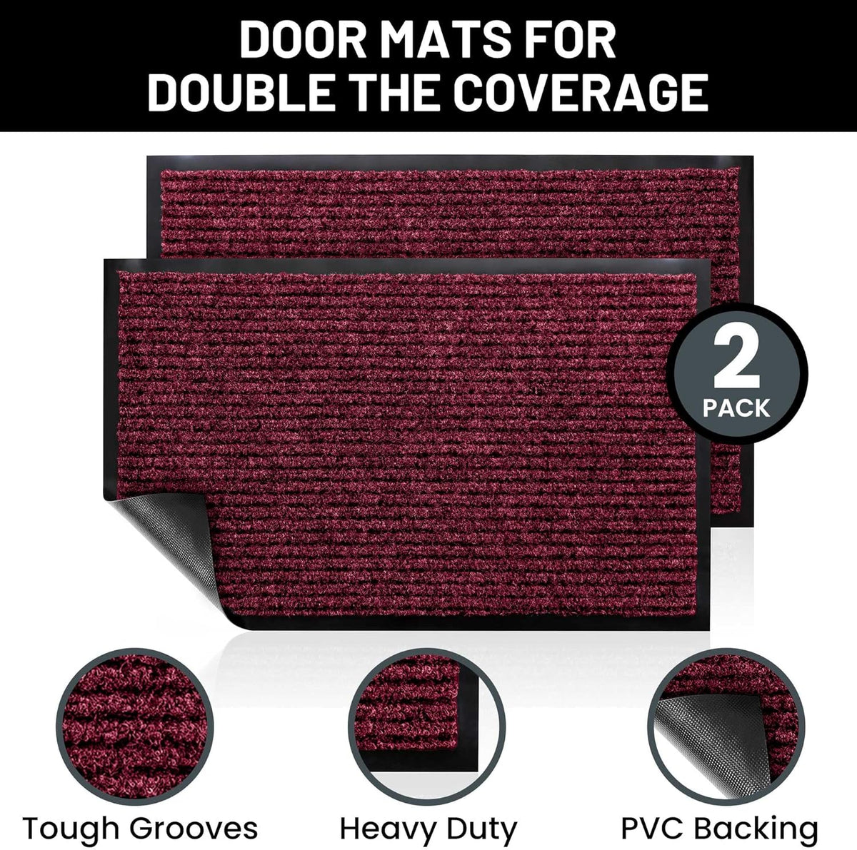 Sierra Concepts Front Door Mat Large Welcome Floor Mats - Entryway Indoor Outdoor Entrance Doormat