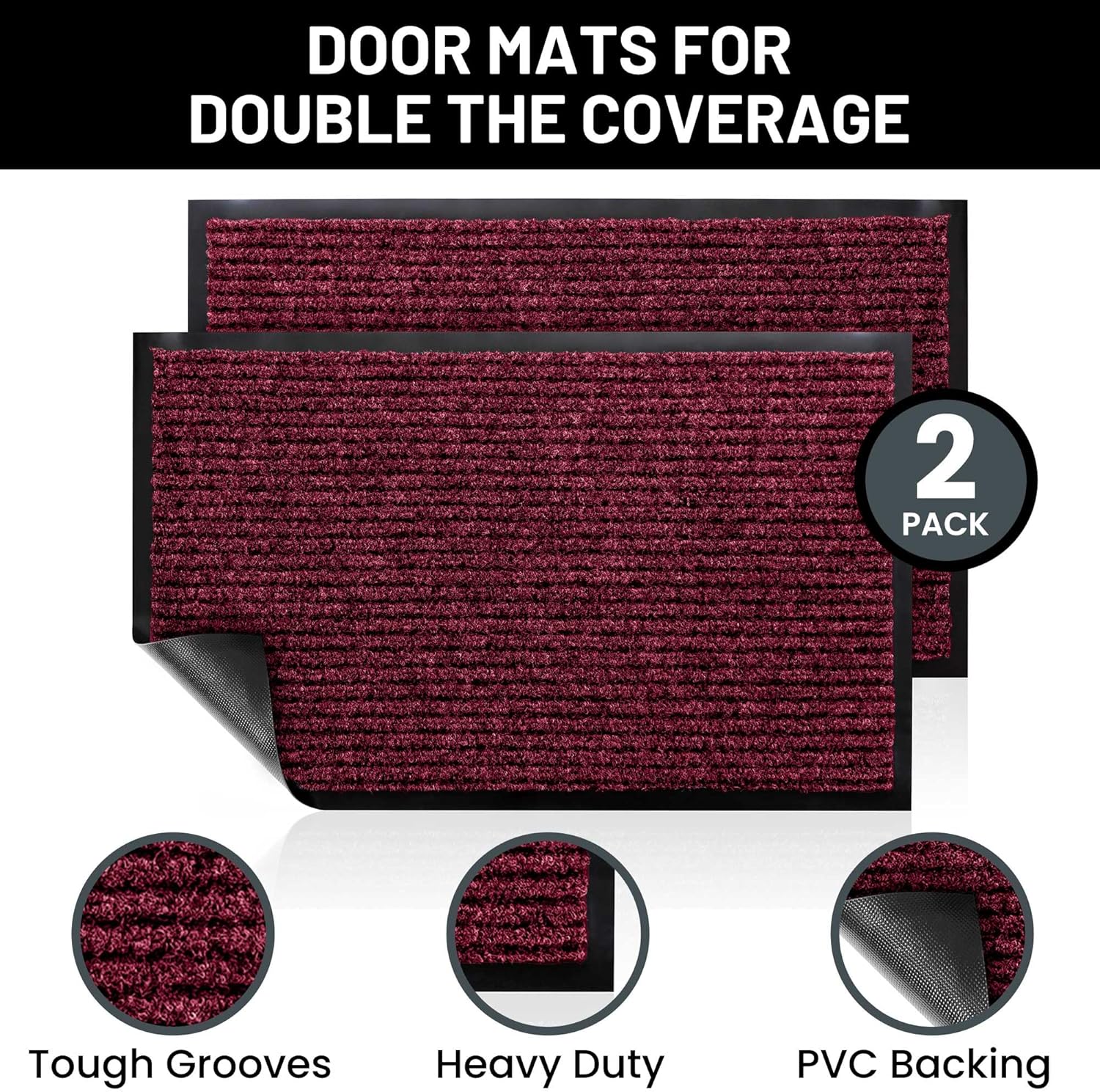 Sierra Concepts Front Door Mat X-Large Welcome Floor Mats - Entryway Indoor Outdoor Entrance