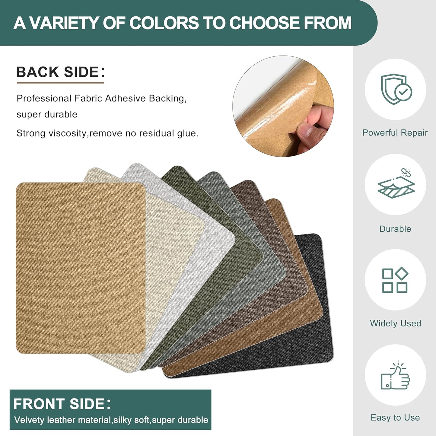 Azobur Couch Patch Repair Fabric,Microfiber Fabric, Self-Adhesive, for Sofa Repair and Upholstery