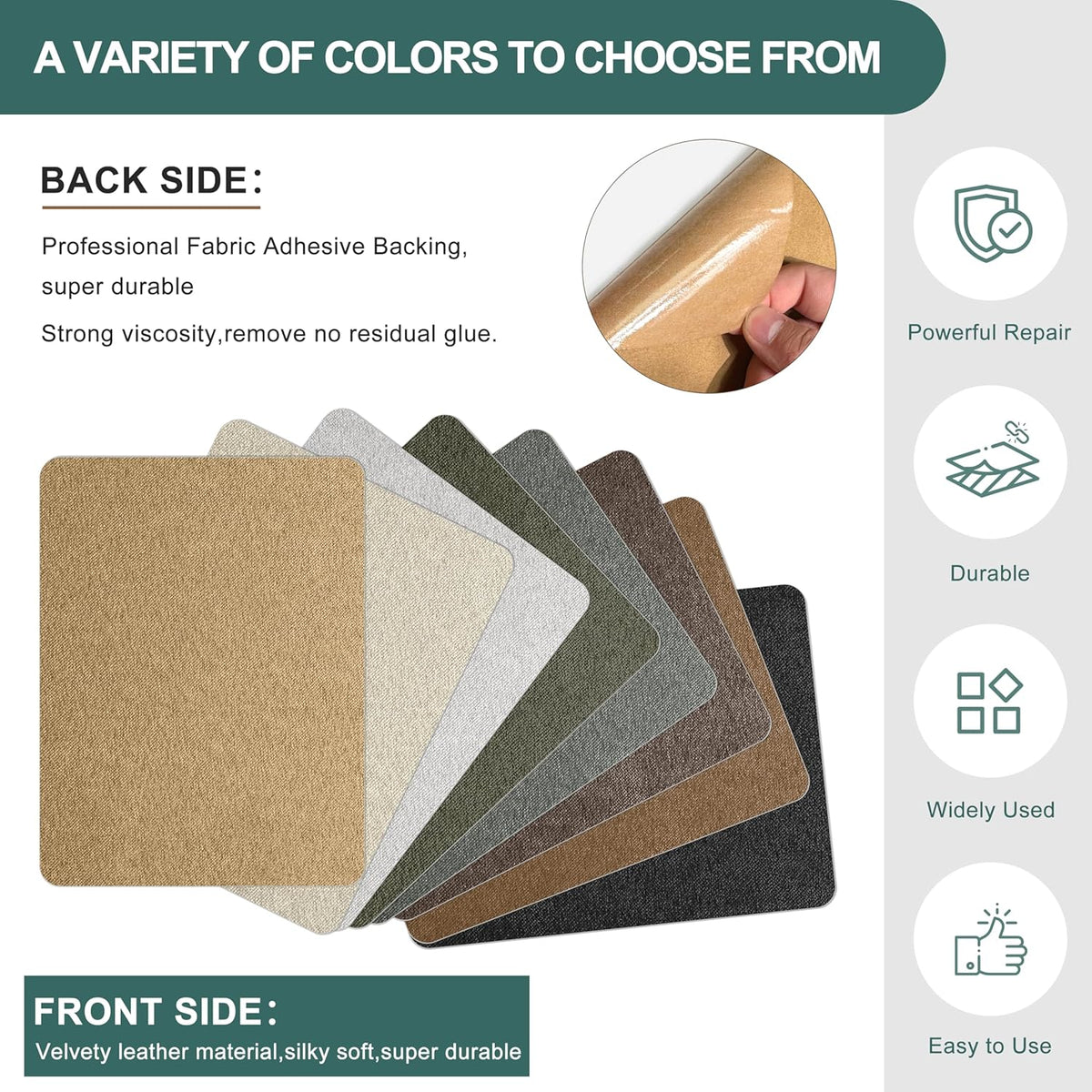 Azobur Couch Patch Repair Fabric,Microfiber Fabric, Self-Adhesive, for Sofa Repair and Upholstery