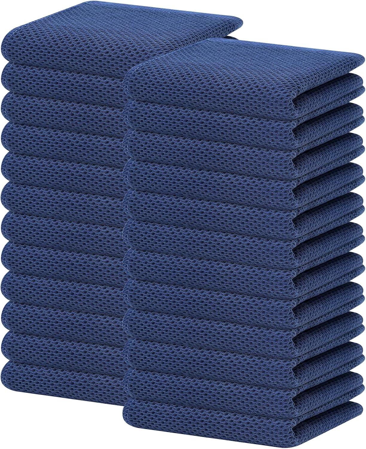 Homaxy 100% Cotton Waffle Weave Kitchen Dish Towels, Ultra Soft Absorbent Quick Drying Cleaning