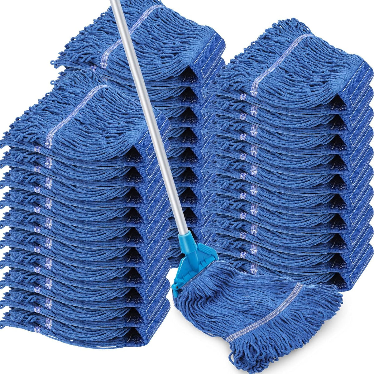 Roshtia 30 Pieces Commercial Mop Head Replacement Floor Cleaning Wet Mop Heads Heavy Duty Large