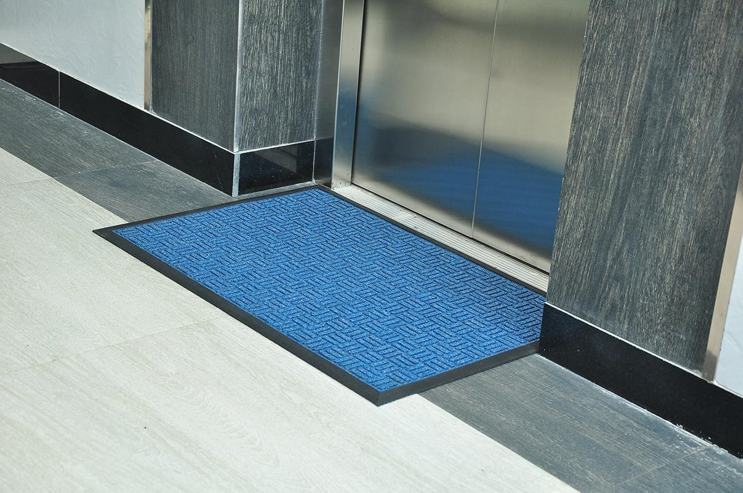 Kempf Water Retainer Entrance Mat, Indoor Outdoor Rubber Rug, Moisture Trapping, Absorbent Mat, 18