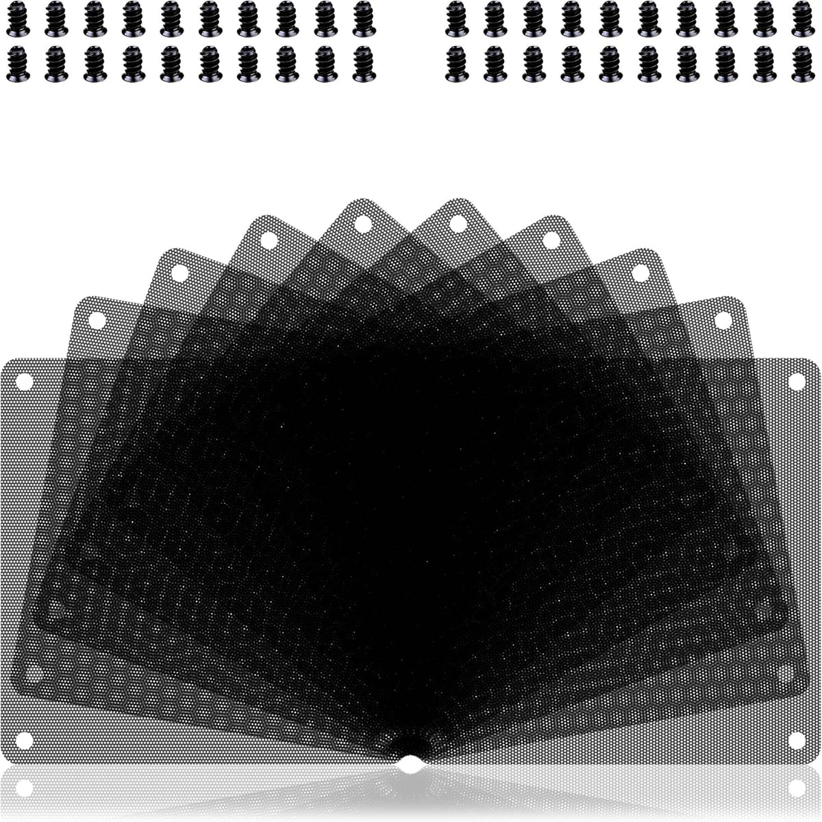 140mm Fan Dust Filter PC, 10Pack PVC Computer Dust Filter Mesh Dustproof Case Cover PC Cooler Fan