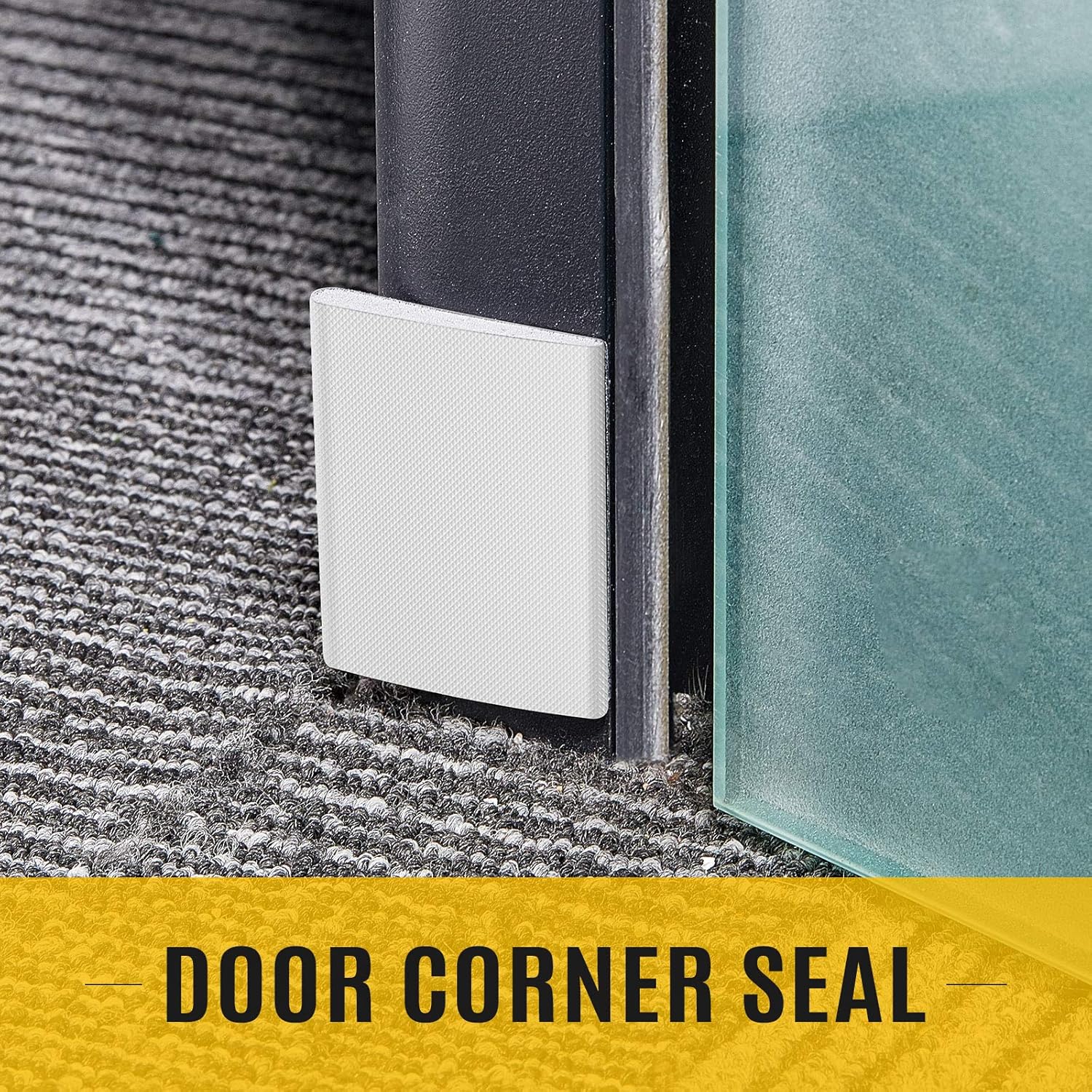 Zonon 16 Pieces Door Corner Seal Weatherstripping Exterior Door Frame Seal Draft Stopper Adhesive