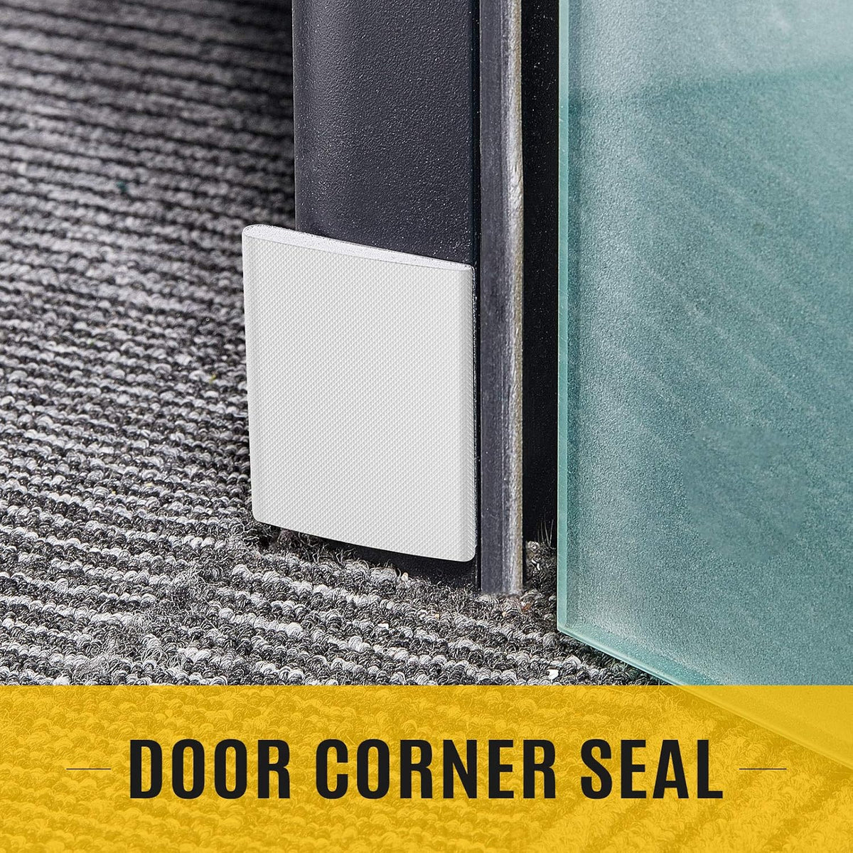 Zonon 64 Pieces Door Corner Seal Weatherstripping Exterior Door Frame Seal Draft Stopper Adhesive