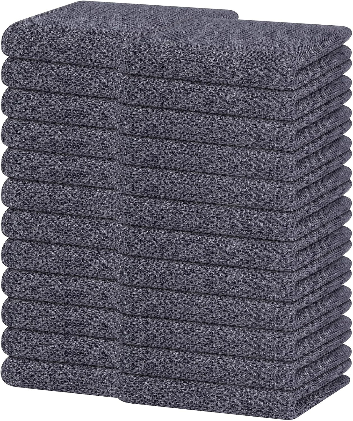 Homaxy 100% Cotton Waffle Weave Kitchen Dish Towels, Ultra Soft Absorbent Quick Drying Cleaning