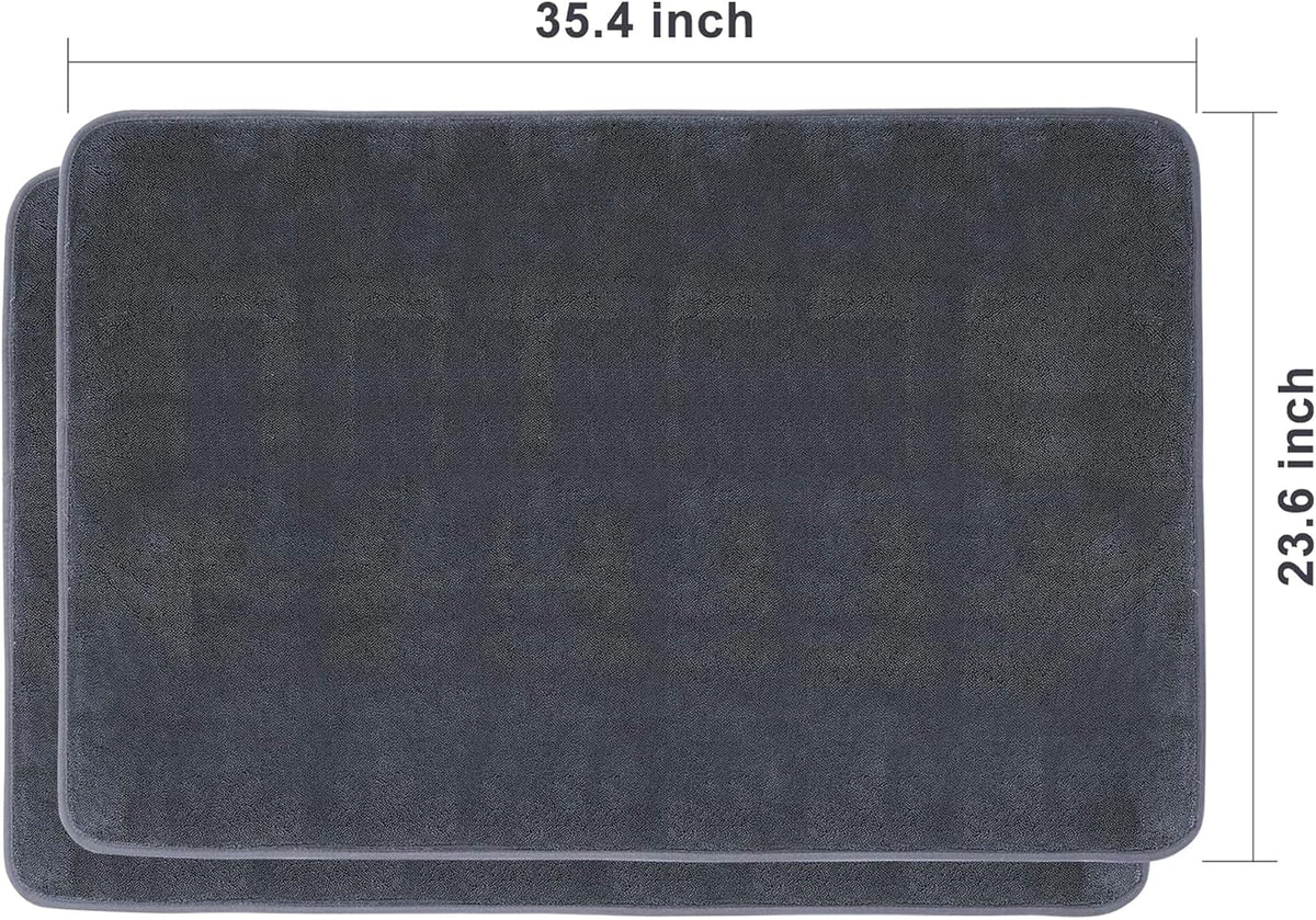 JOYMOOP Microfiber Towels for Cars, 2 Pack 35.4" x 23.6" Car Drying Towel, Dark Gray Reusable Car