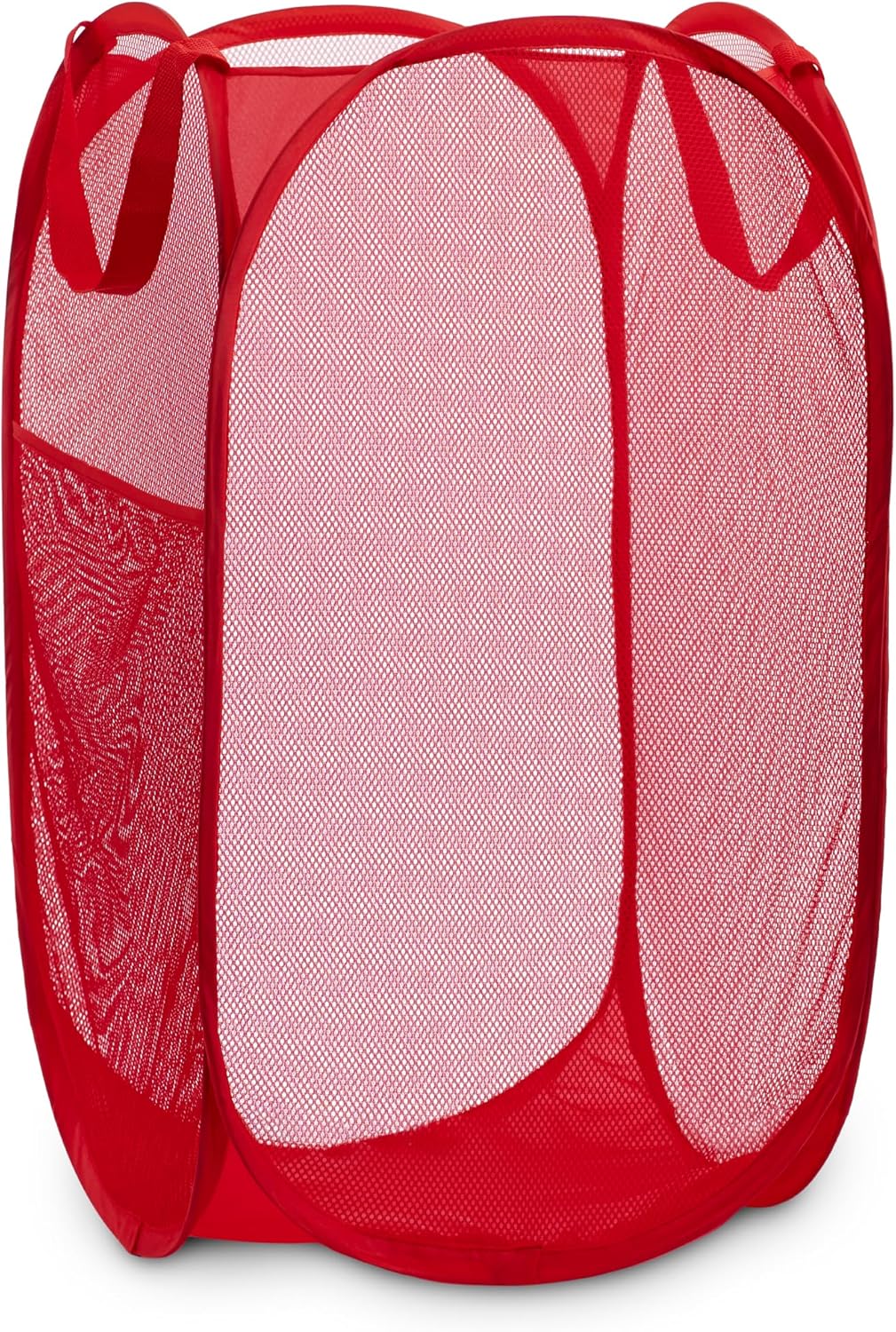 Handy Laundry Collapsible Mesh Pop Up Hamper with Wide Opening and Side Pocket - Breathable