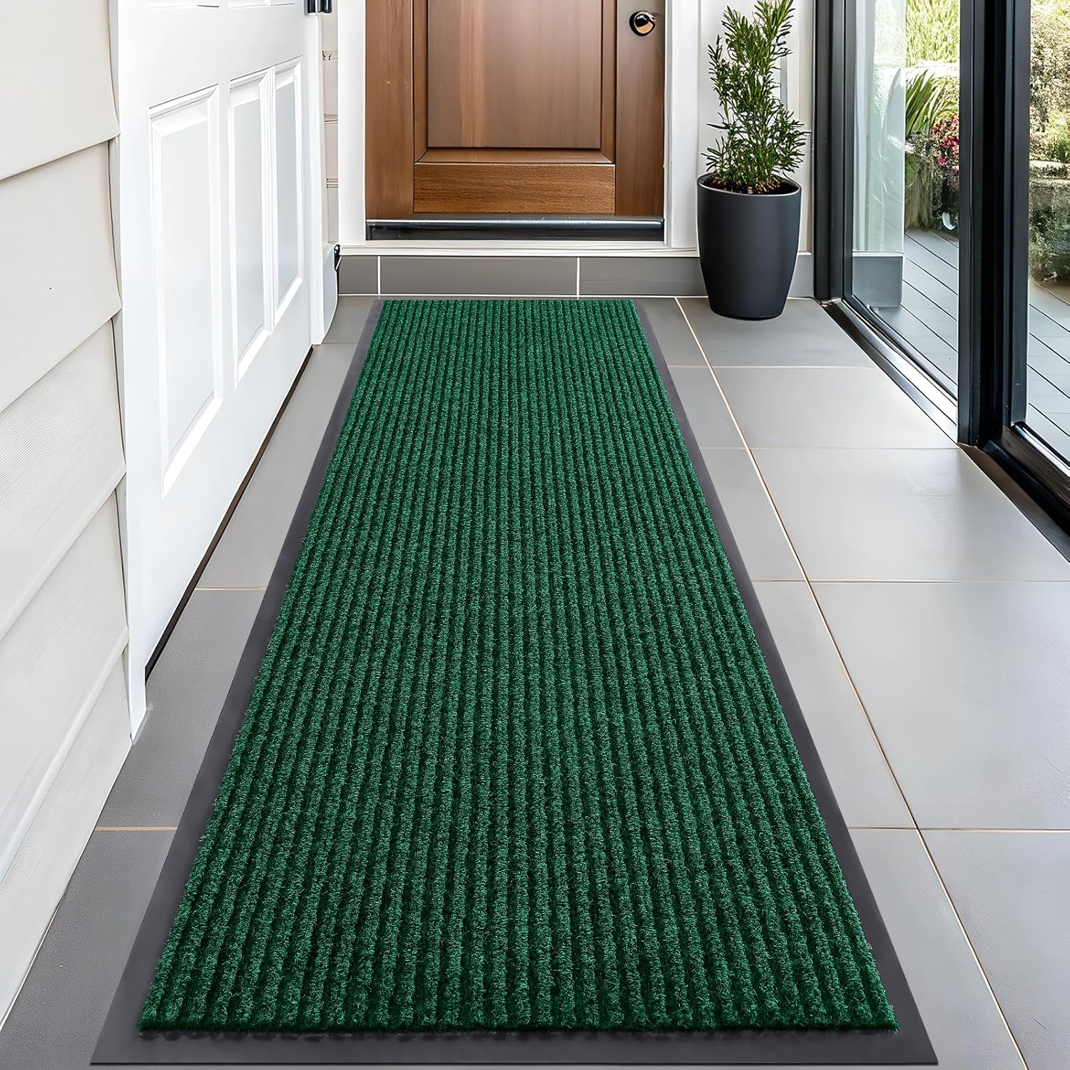 OLANLY Front Door Mat Indoor Outdoor Entrance, Waterproof Heavy Duty Doormat, Fade Resistant, Low
