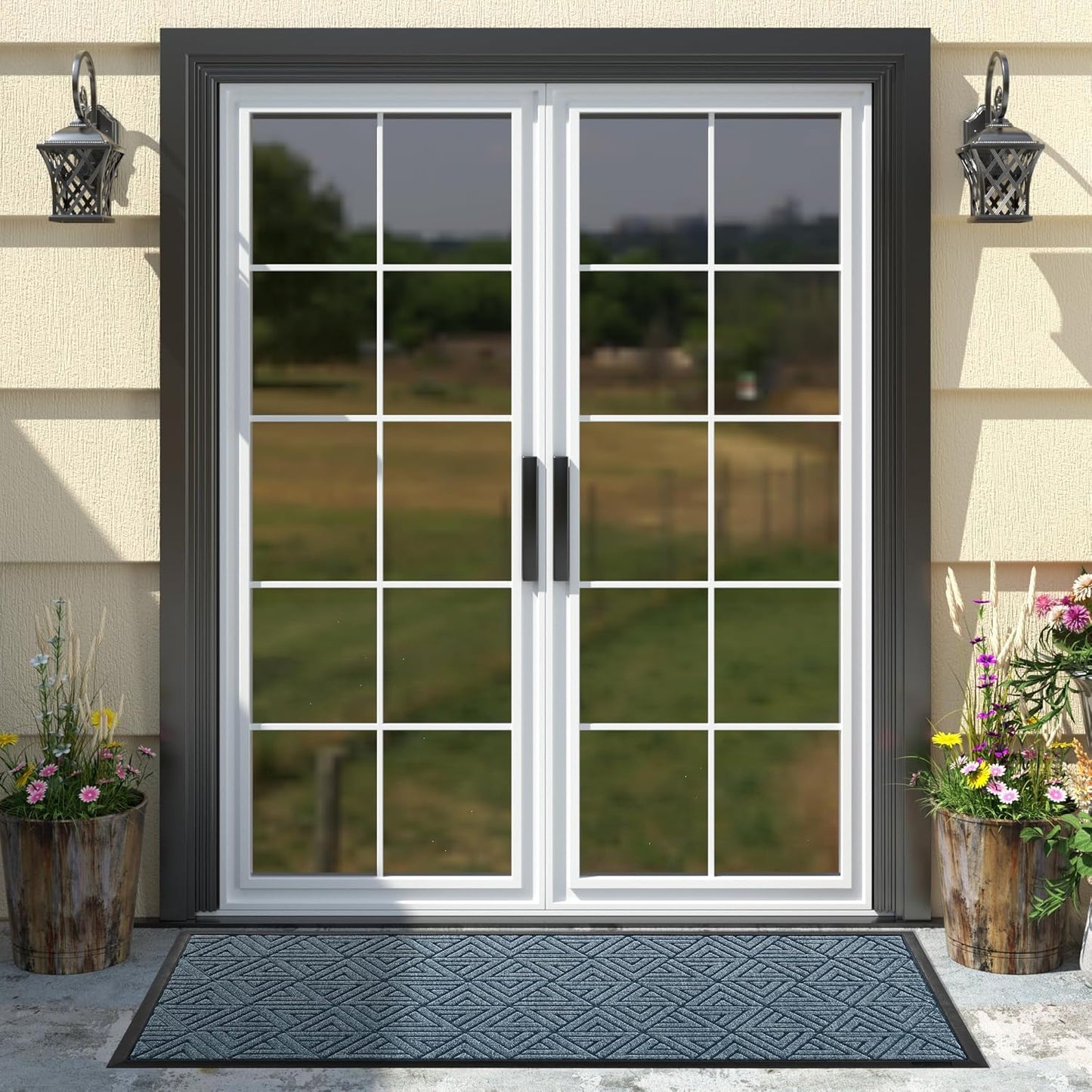 Yimobra Large Door Mat 47x24, All-Weather Waterproof Non-Slip Welcome Matt Outdoor, Heavy Duty Non