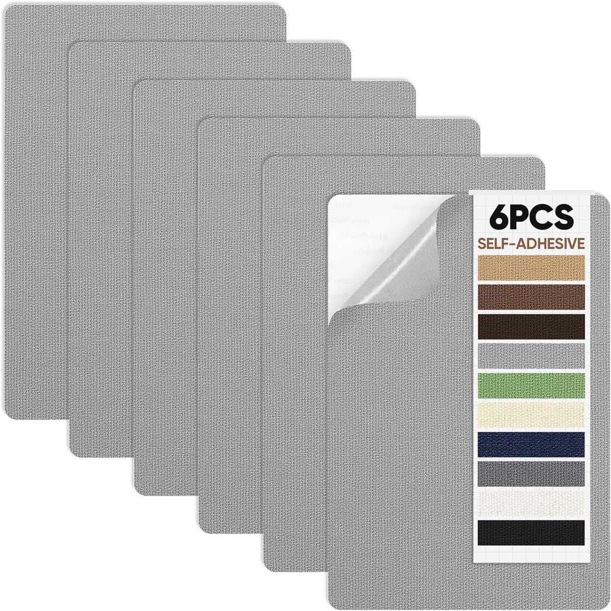 Canvas Patch 5.5 x 8 Inches 6Pcs Self-Adhesive Waterproof Canvas Patch Kit for Repairing