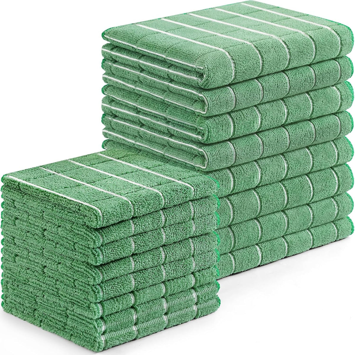 Homaxy Microfiber Kitchen Towels and Dishcloths Set, 16 Pack Soft and Absorbent Dish Hand Towels