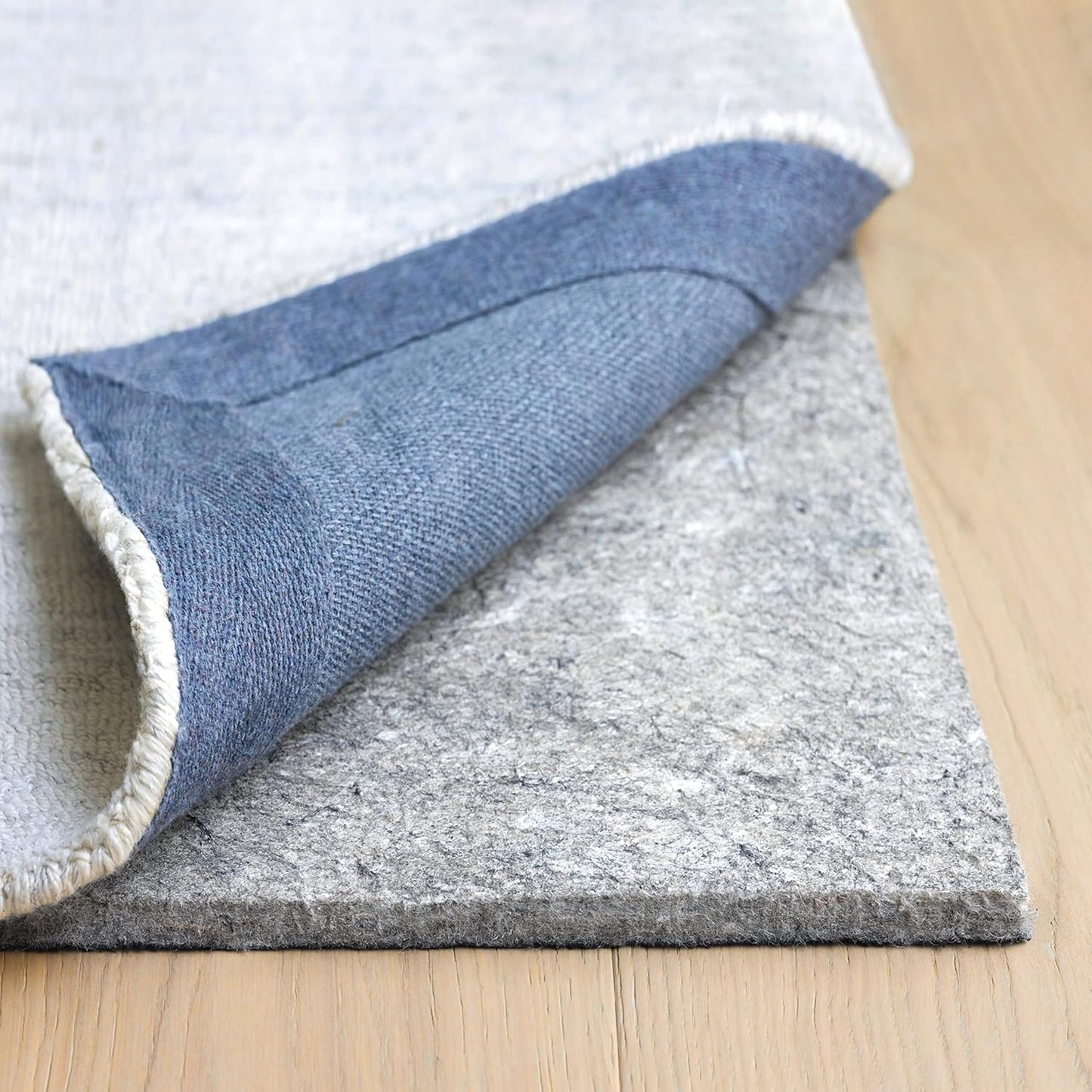 RUGPADUSA - Dual Surface - 5'x8' - 1/2" Thick - Felt + Rubber - Non-Slip Backing Rug Pad - Adds