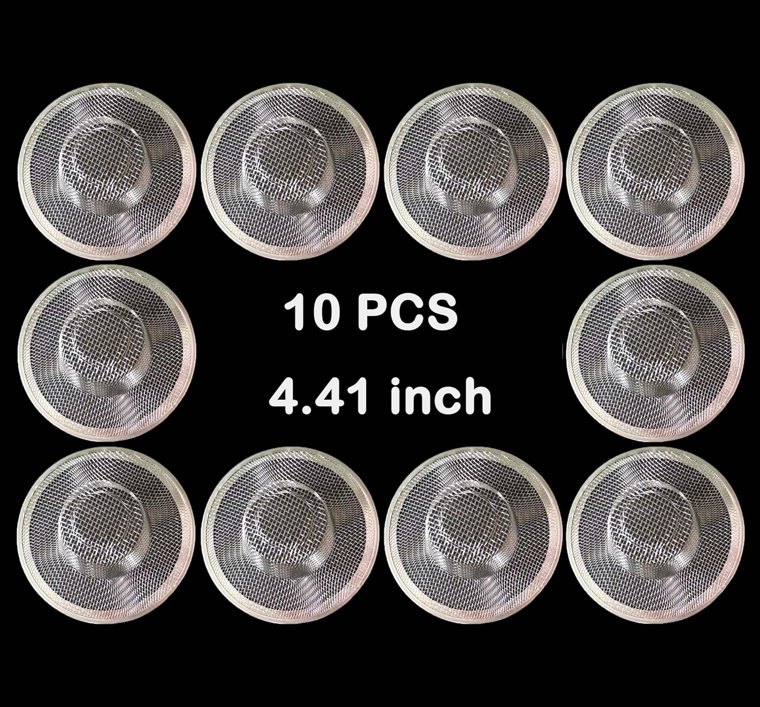 10Pcs Metal Mesh Kitchen Sink Strainer, 4.41" Stainless Steel Slop Basket Filter Trap Kitchen Sink