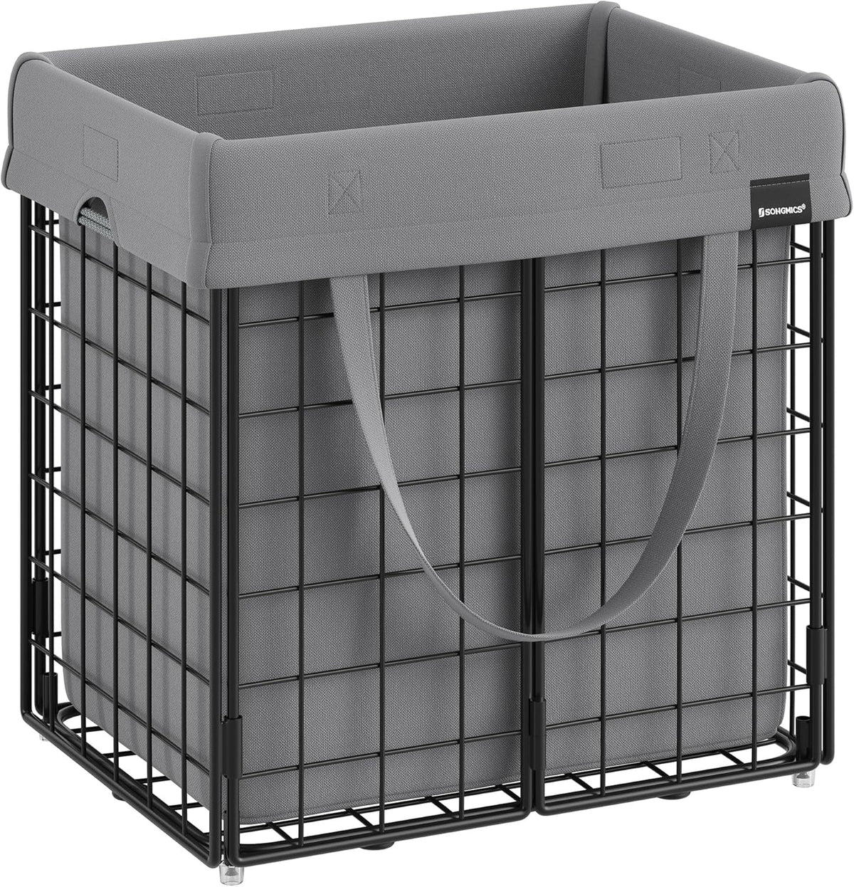 SONGMICS Laundry Hamper, 11 Gal. (50L) Laundry Basket, Collapsible Clothes Hamper, Removable and