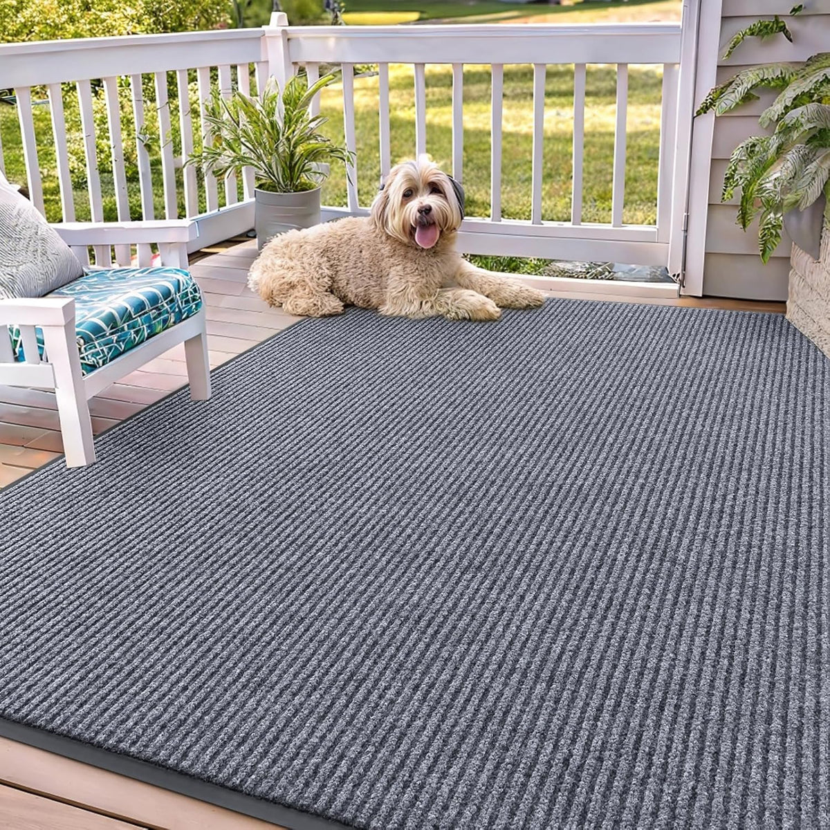 OLANLY Front Door Mat Indoor Outdoor Entrance, Waterproof Heavy Duty Doormat, Fade Resistant, Low