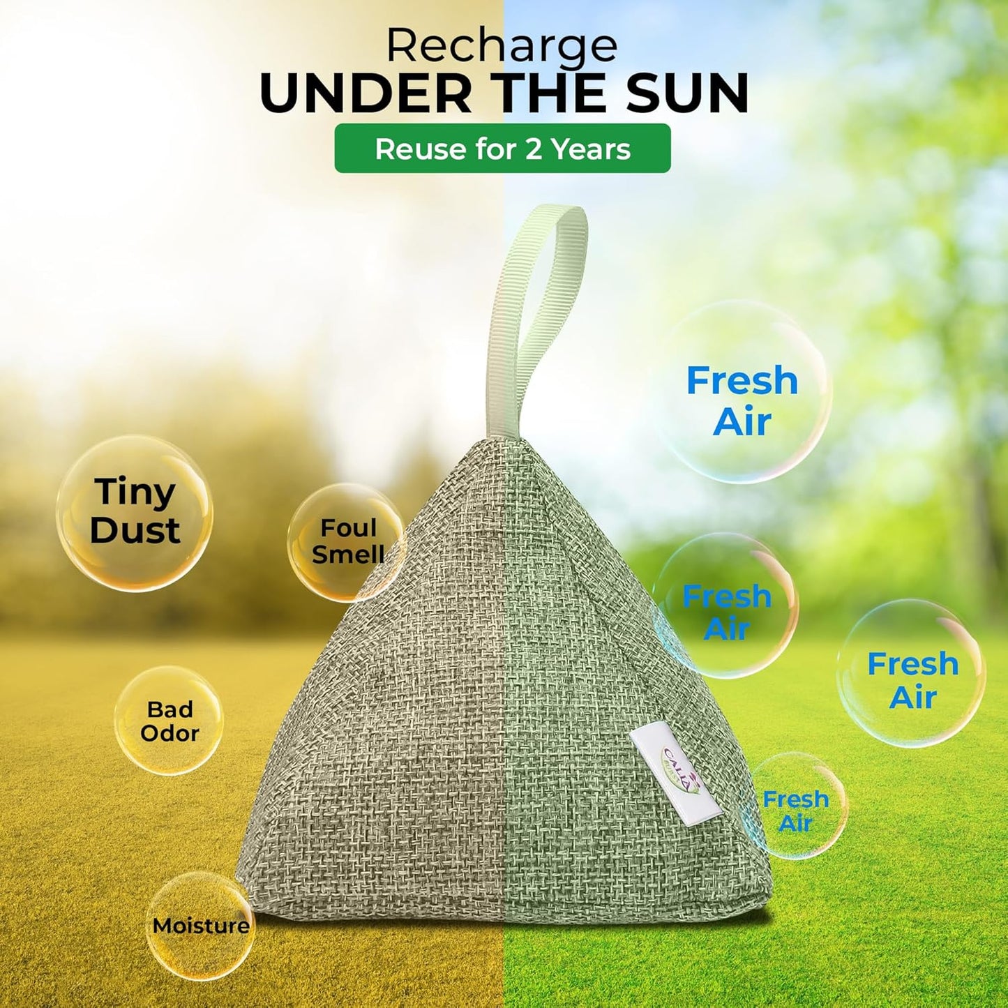 4 Pack Bamboo Charcoal Air Purifier Bags 200 Grams Each - Odor Absorber & Eliminator for Home, Car