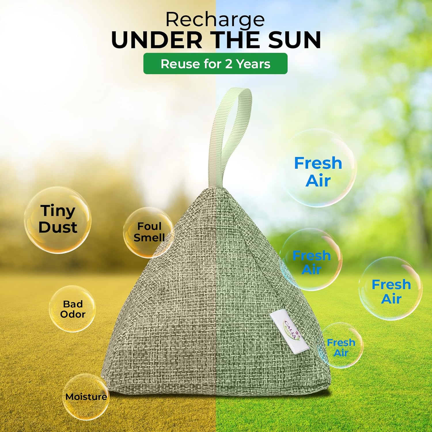 4 Pack Bamboo Charcoal Air Purifier Bags 200 Grams Each - Odor Absorber & Eliminator for Home, Car