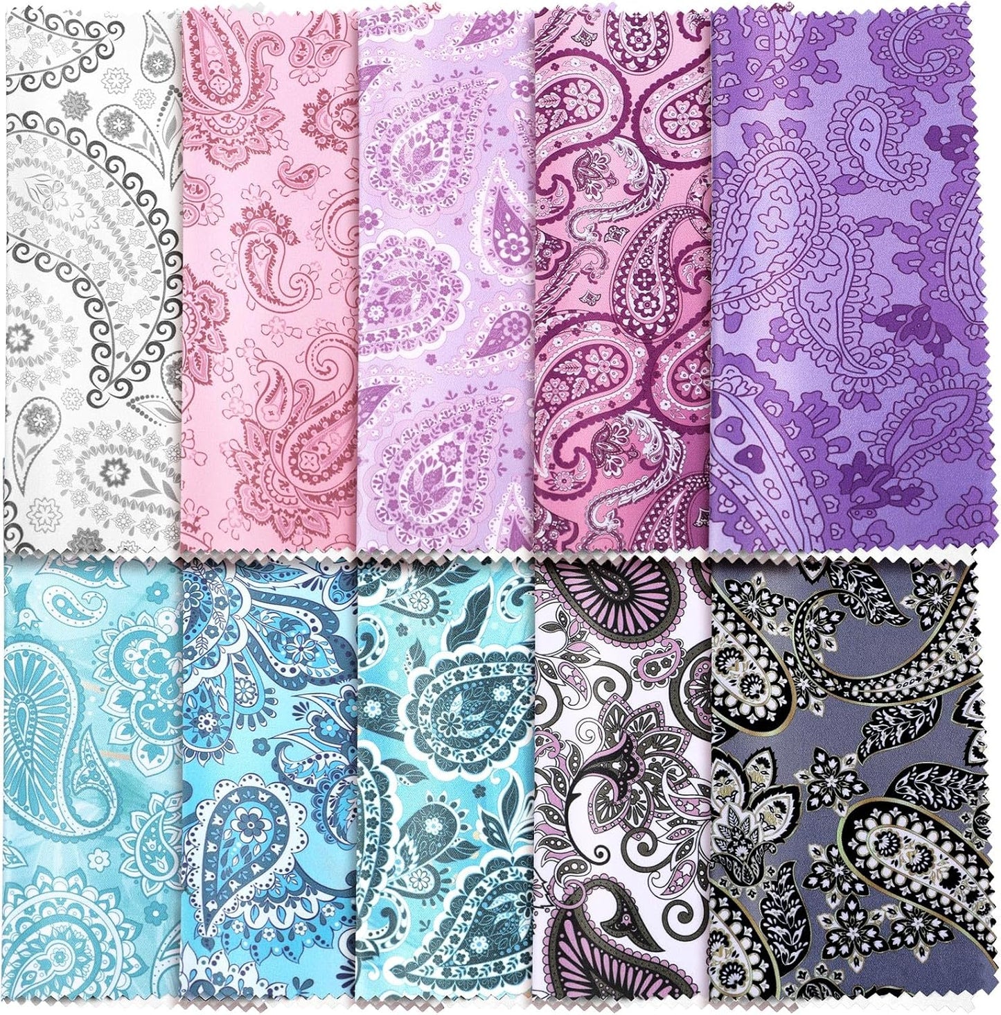 Sinmoe 20 Pcs Microfiber Cleaning Cloth Cute Paisley Waves Design Microfiber Soft Multicolor