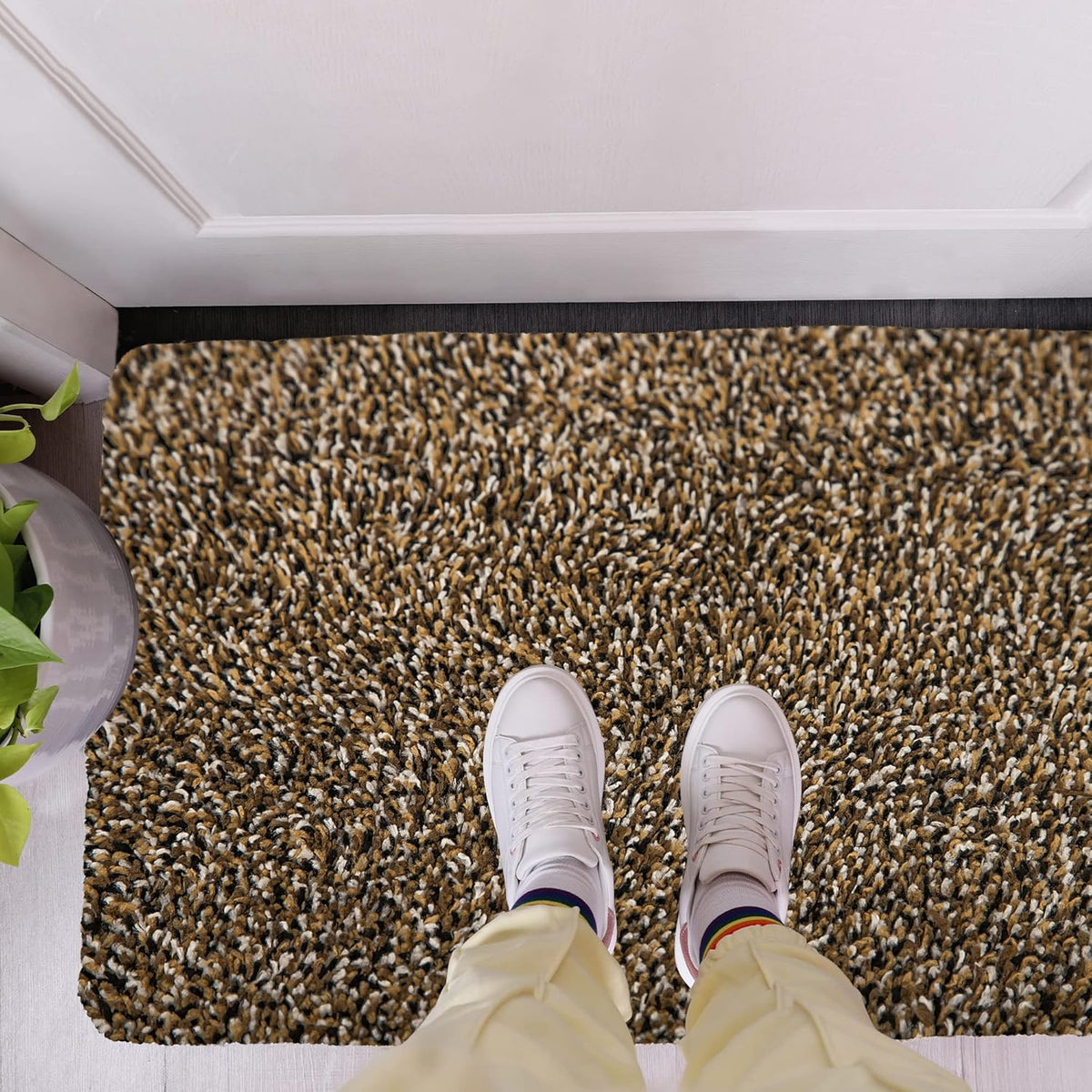 Premium Microfiber Indoor Door Mat – 24"x36" Washable Entry Mat, Non-Slip, Waterproof Backing