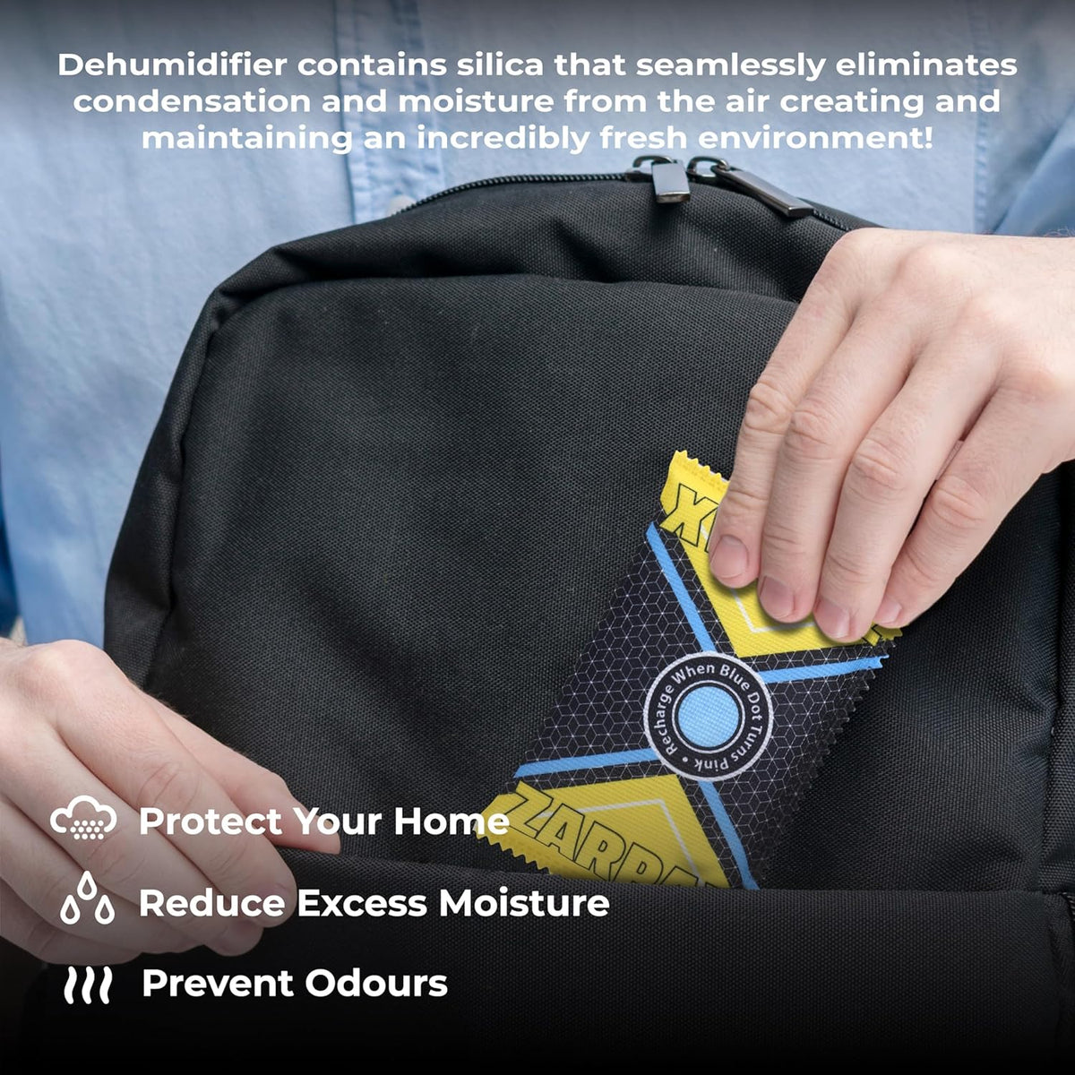 4.4 oz/125g Rechargeable Desiccant Packs Dehumidifier Bag - 12 Pack - Moisture Absorbers For Safes
