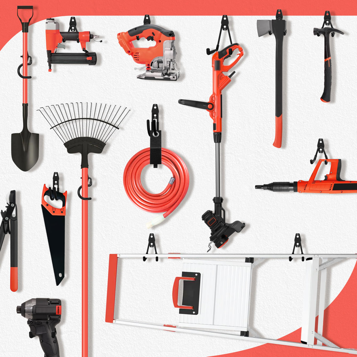 Kodreat 18 Pack Garage Hooks Heavy Duty - Anti-Slip Coating
