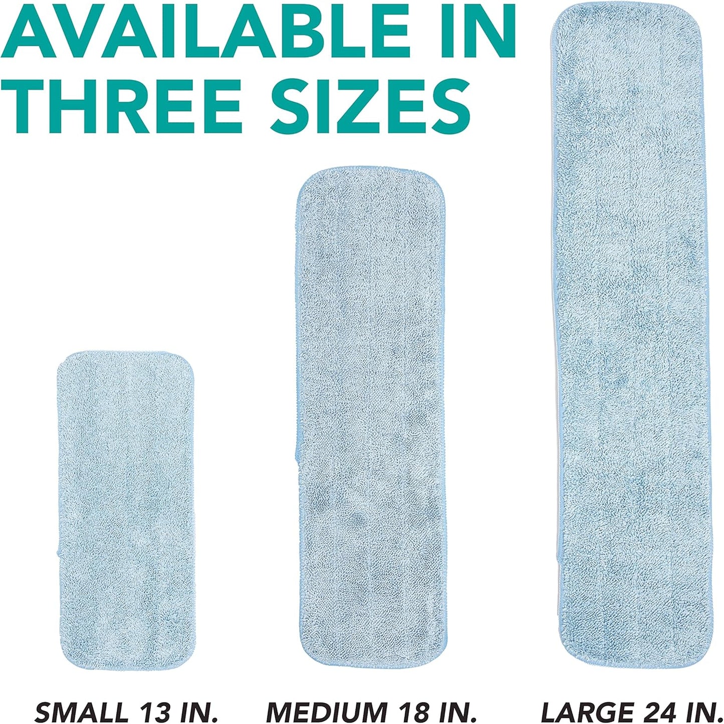 Arkwright Spray Mop Replacement Pads - (Pack of 12) Bulk Microfiber Flat Dry and Wet Refill Mop