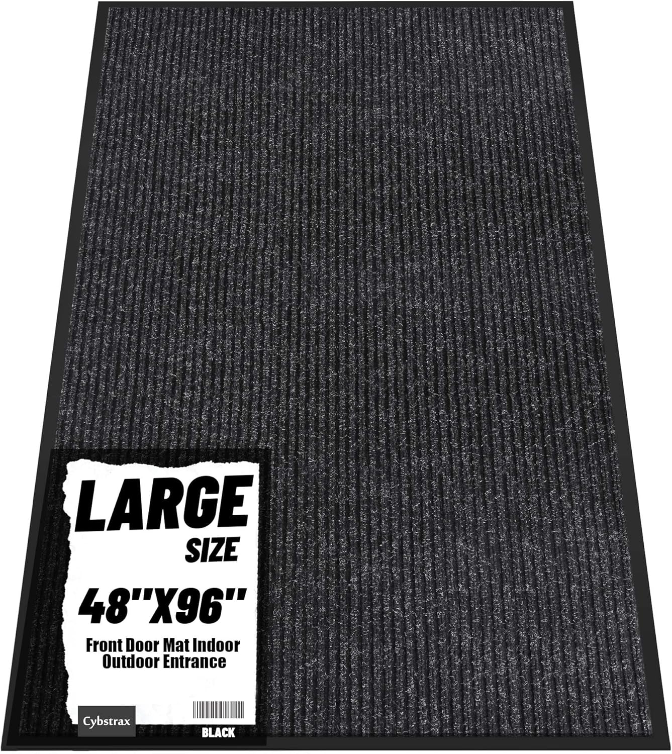 Front Door Mat Indoor Outdoor Entrance, 48" x 96" Dirt Resistant and Absorbent Door Mat, TPR