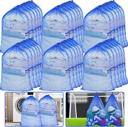 Berlune 30 Pack 24 x 36 Inches Large Mesh Bags for Laundry, Wash bags, Sturdy Mesh Material Closed