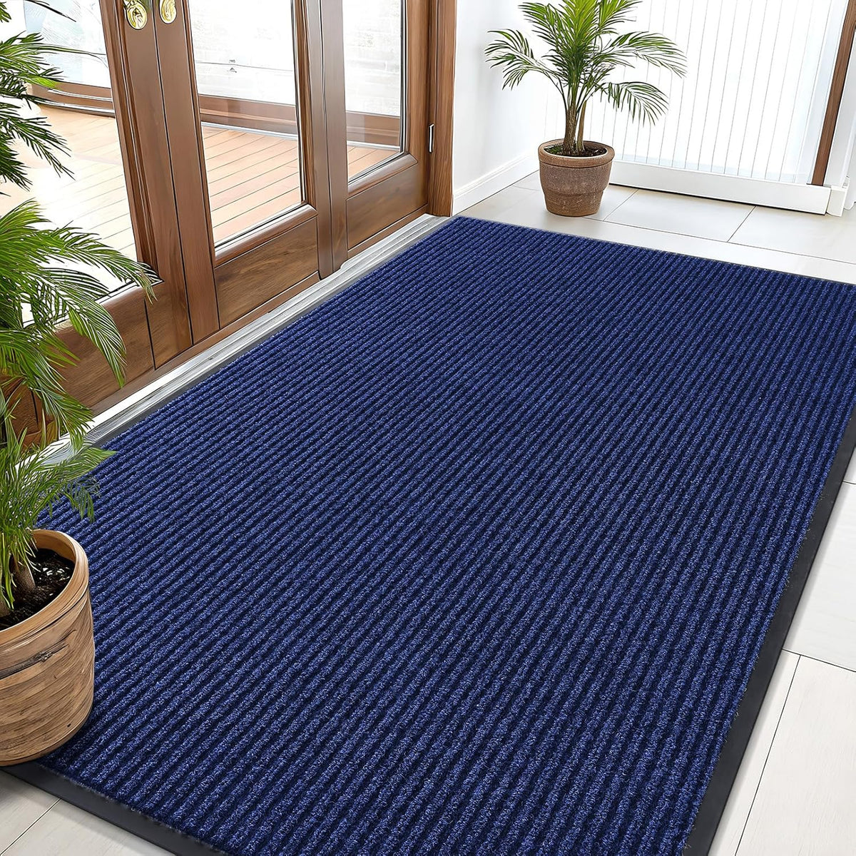 OLANLY Front Door Mat Indoor Outdoor Entrance, Waterproof Heavy Duty Doormat, Fade Resistant, Low