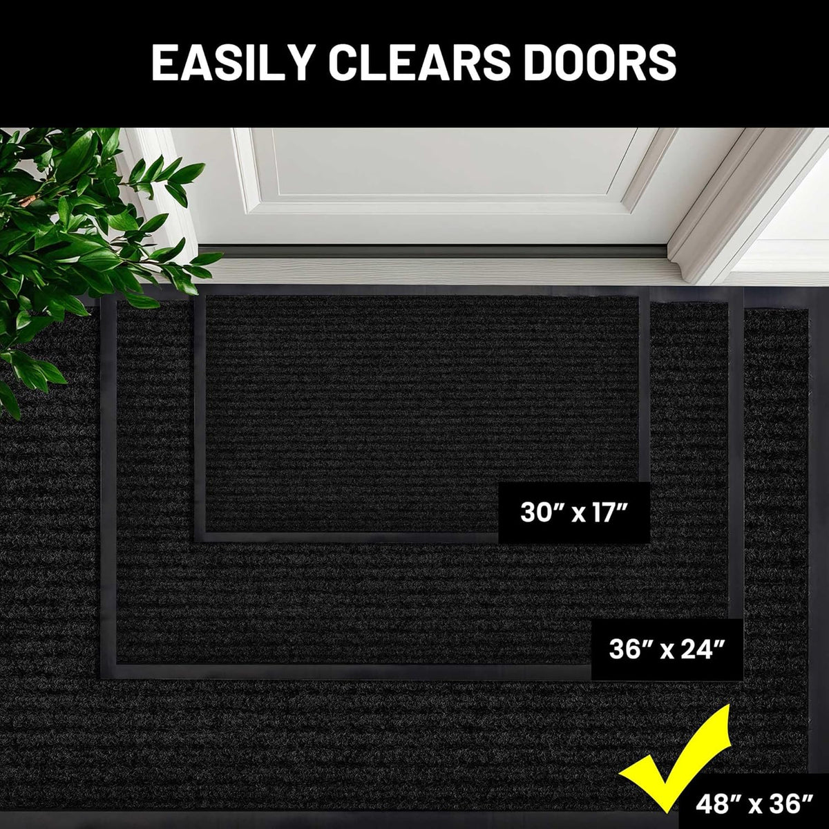 Sierra Concepts Front Door Mat X-Large Welcome Floor Mats - Entryway Indoor Outdoor Entrance