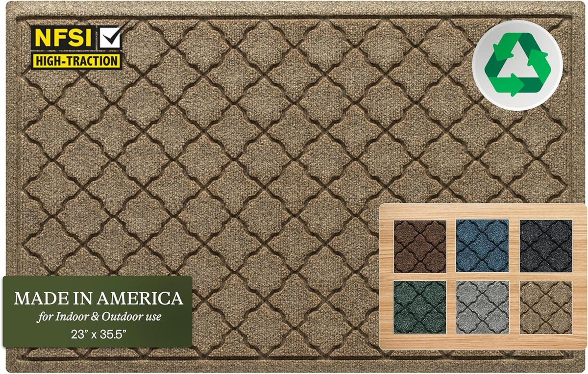 WaterHog Heavy Duty Doorway Mat, 2' x 3', Made in USA, Durable & Skid-Resistant Entryway Mat