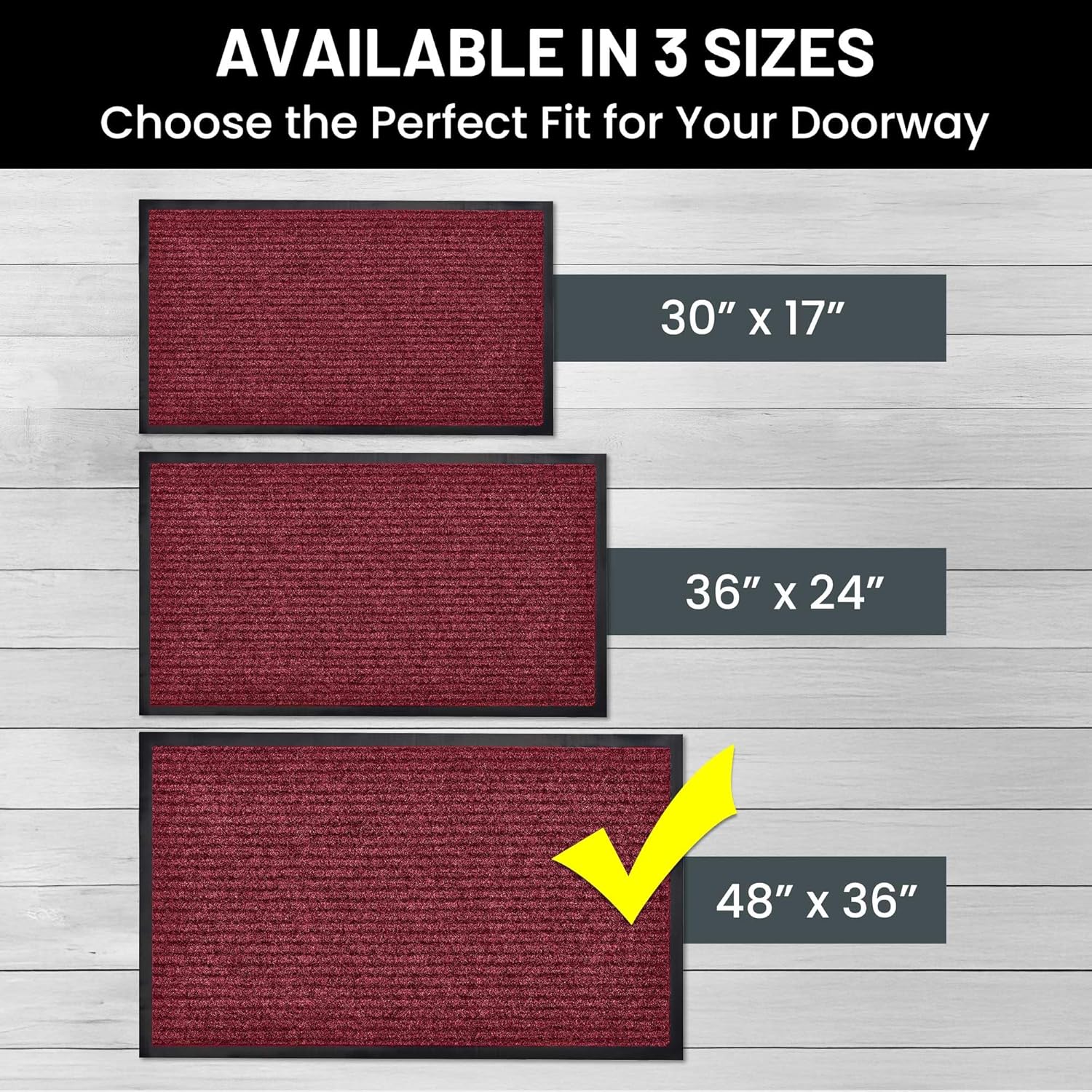 Sierra Concepts Front Door Mat X-Large Welcome Floor Mats - Entryway Indoor Outdoor Entrance