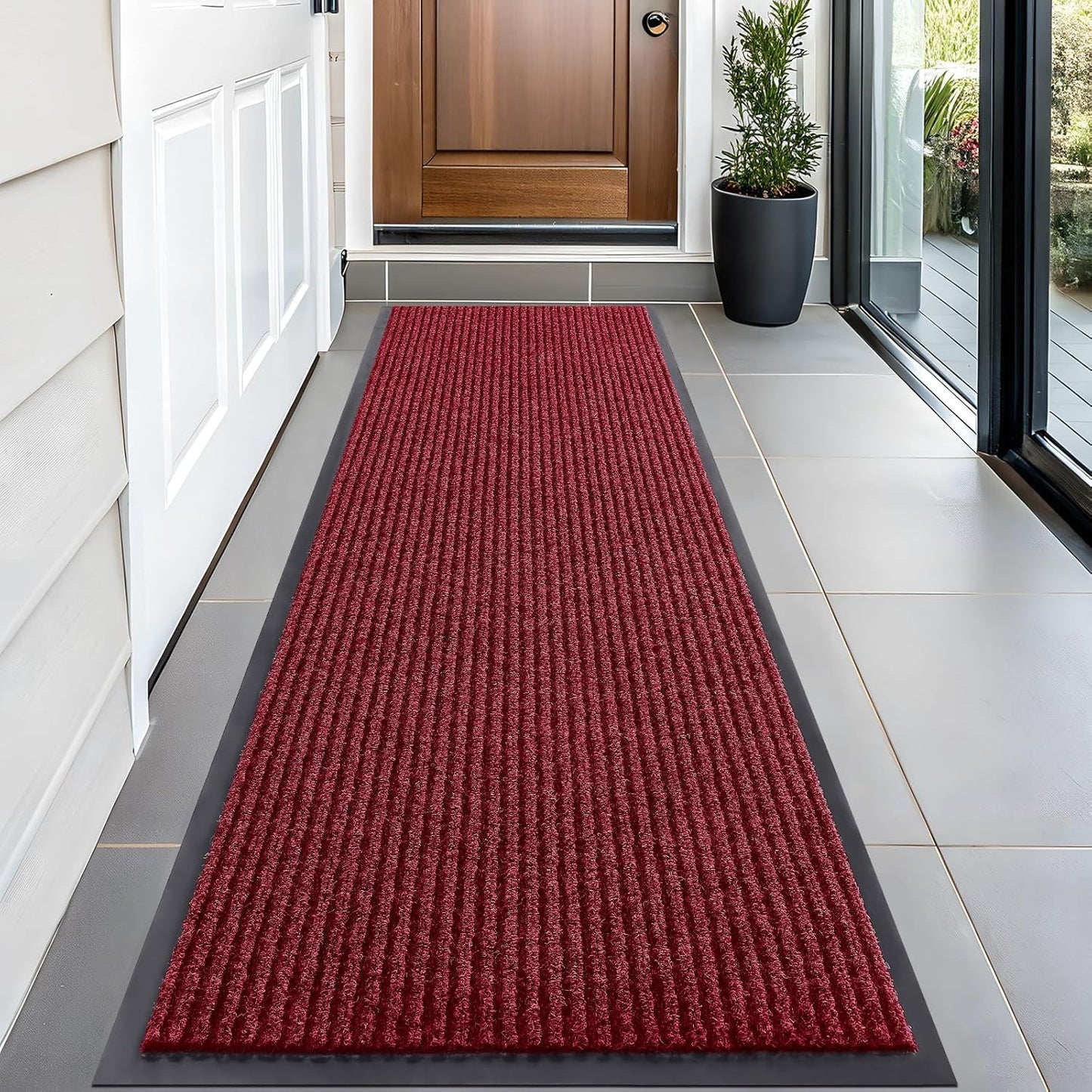 OLANLY Front Door Mat Indoor Outdoor Entrance, Waterproof Heavy Duty Doormat, Fade Resistant, Low