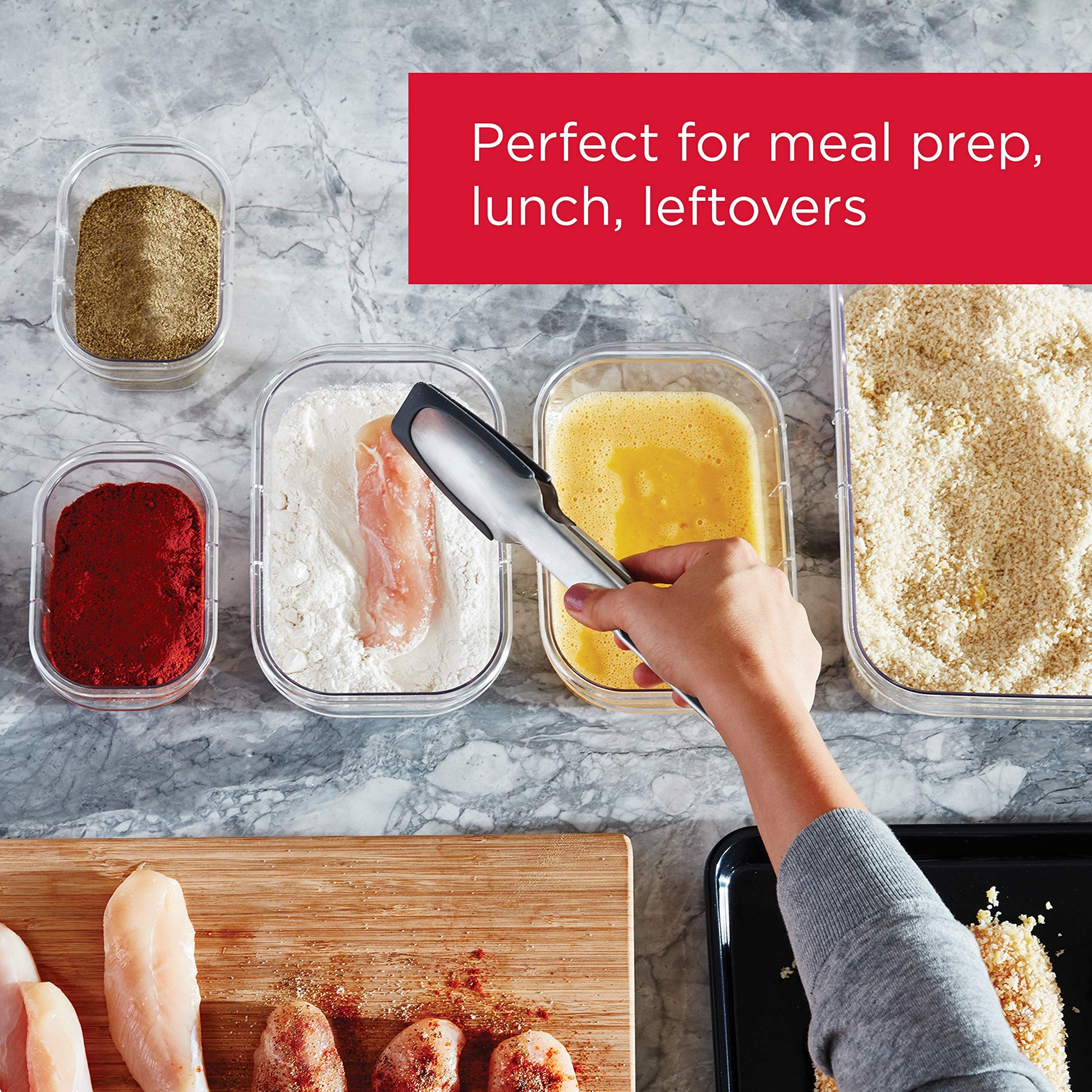 Rubbermaid Brilliance BPA-Free Airtight Food Storage Containers, 24-Piece Set, Easy for Meal Prep
