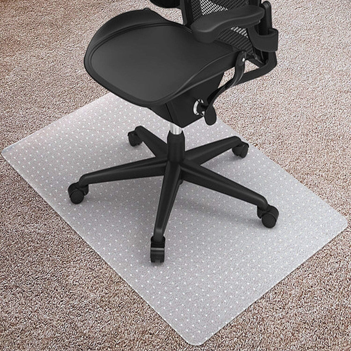 Kuyal Desk Chair Mat for Carpet, 36'' x 48'' Rectangle Transparent Mats for Chairs Good for Desks