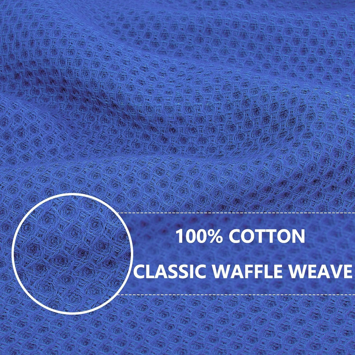 Homaxy 100% Cotton Waffle Weave Kitchen Dish Towels, Ultra Soft Absorbent Quick Drying Cleaning