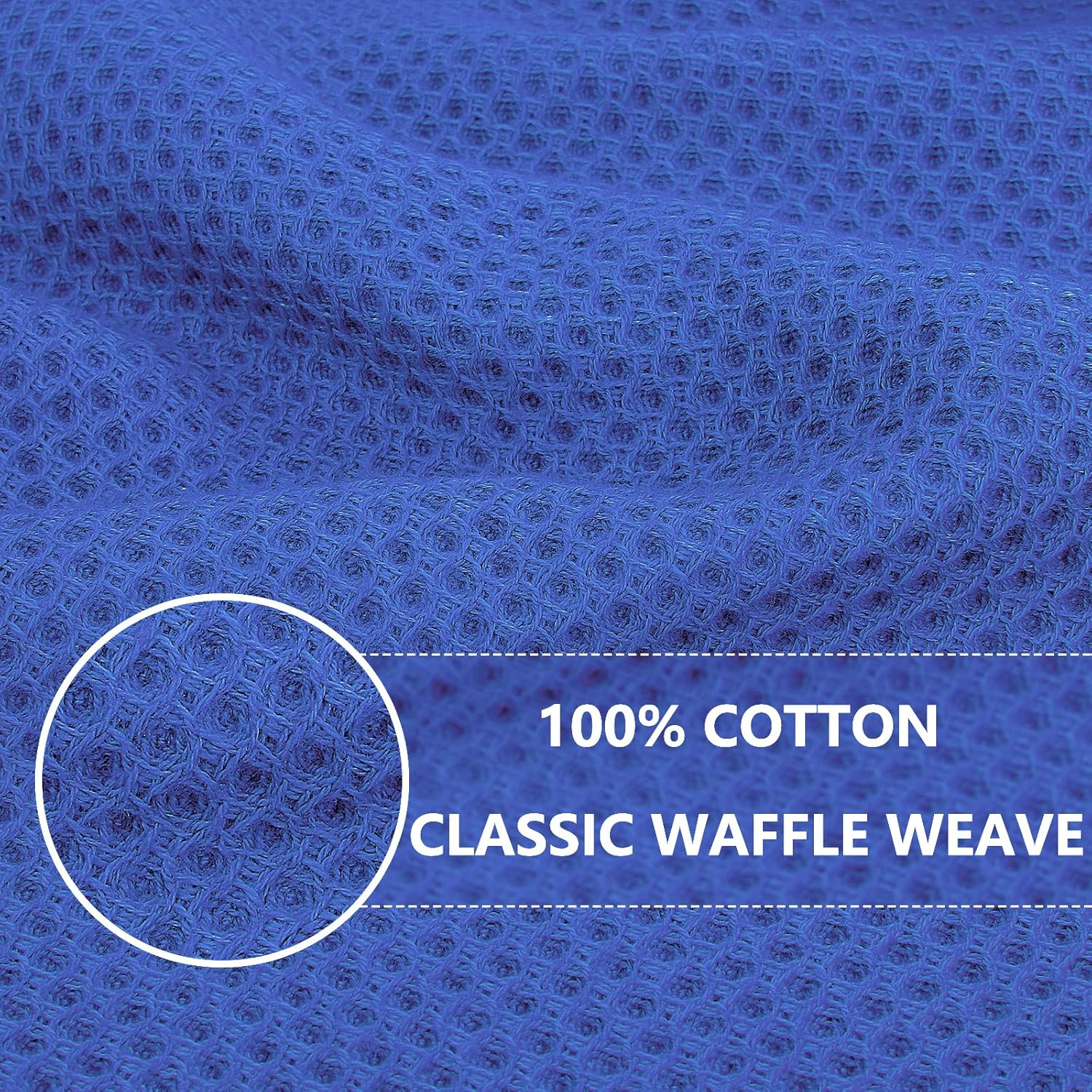Homaxy 100% Cotton Waffle Weave Kitchen Dish Towels, Ultra Soft Absorbent Quick Drying Cleaning