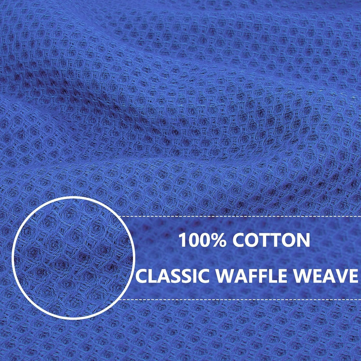 Homaxy 100% Cotton Waffle Weave Kitchen Dish Cloths, Ultra Soft Absorbent Quick Drying Dish Towels