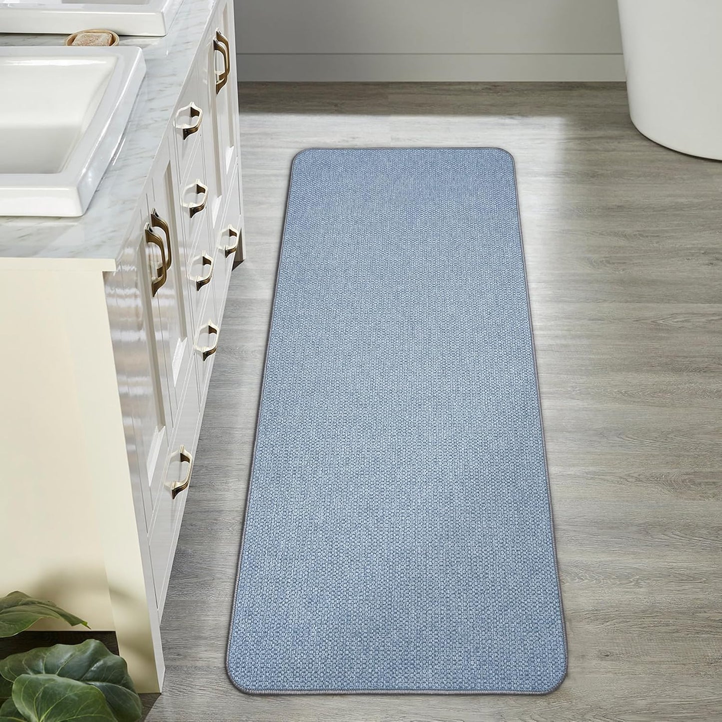 Bath Mat,Ultra Thin Bathroom Runner Rugs,Large Bath Mats for Bathroom,Quick Dry,Non-Slip,Machine