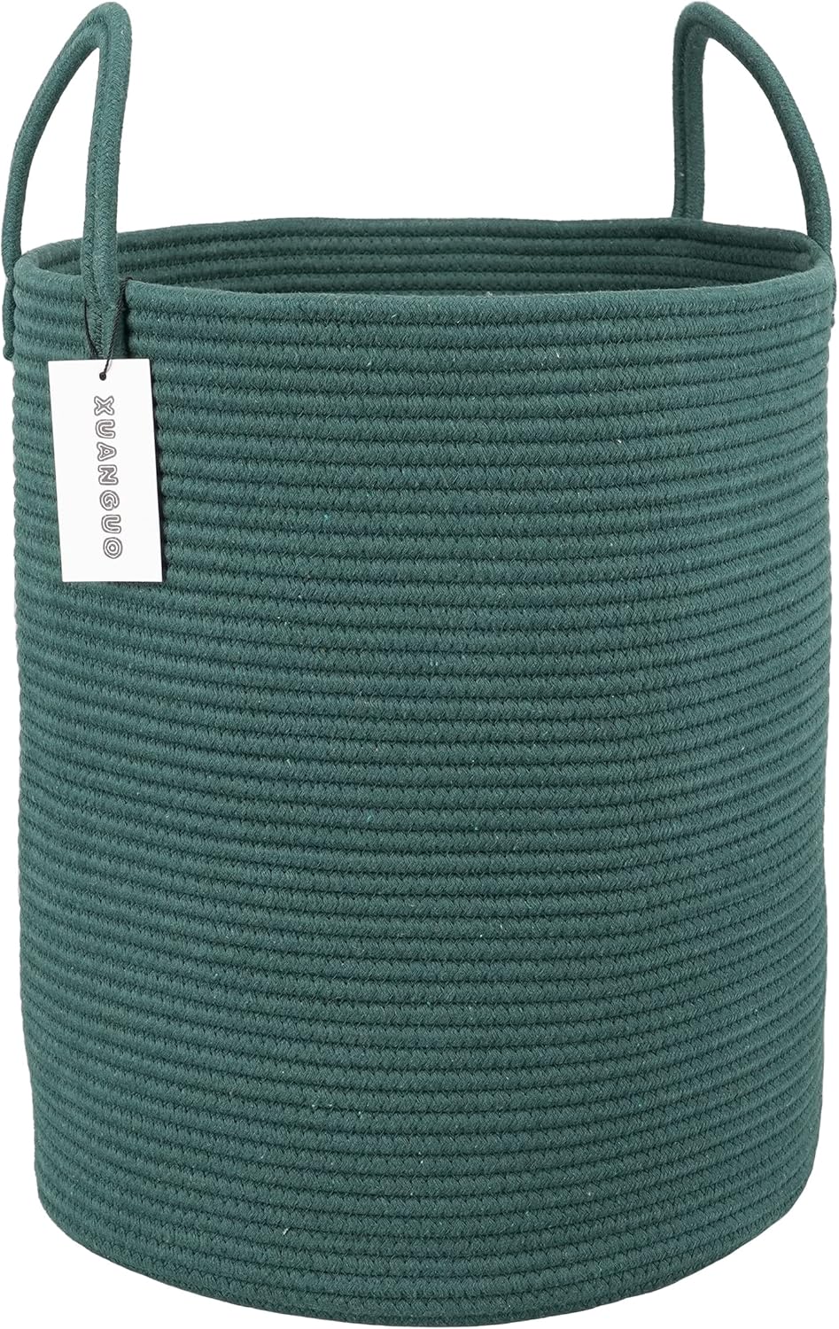 Cotton Rope Laundry Basket Hamper for Clothes Woven Storage Basket for Living Room Bedroom Boho